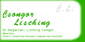 csongor lisching business card